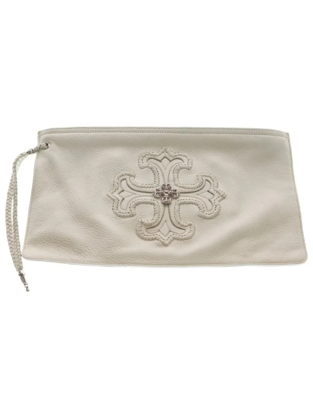Chrome Hearts Filig Plus Rhodium Processed Clutch White